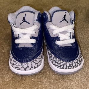 Jordan 3 retro Midnight Navy/ white Toddler